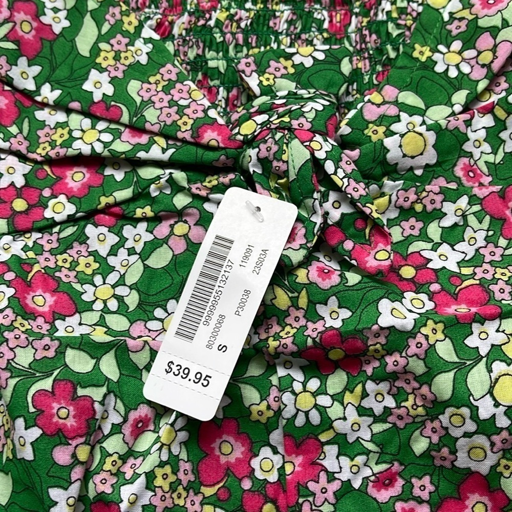 La Vie en Rose Aqua NWT Sleeveless Floral Babydoll Dress Size Small NEW - Picture 8 of 12